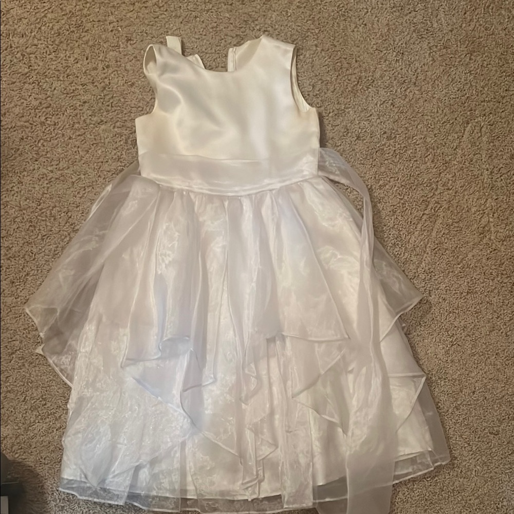 White Tiered Sleeveless Sundress for Brides